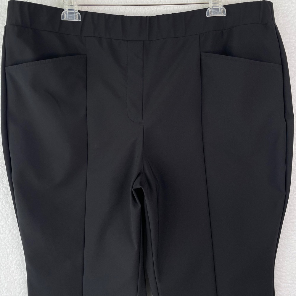 Lane Bryant Black Stretch Ankle Zip Tapered Trousers Plus Size 22 High Rise